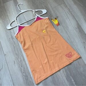 Vintage Y2K Tank Top NWT sideout pastel woemns Orange (medium) kidcore deadstock